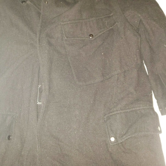 TOPMAN Design Limited Edition Long Trench Black TOPCOAT Size Large - Picture 6 of 11